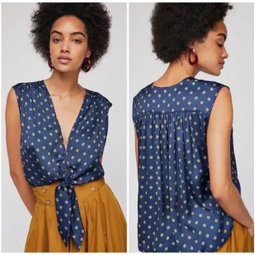 Free People Starry Dreams Top Relaxed Blue Size M